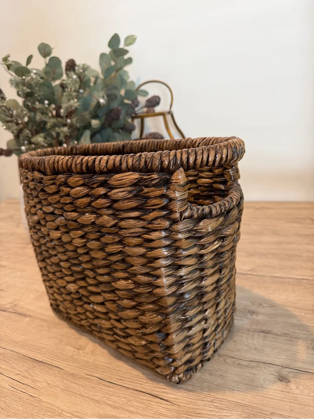 Woven Seagrass Storage Basket - Natural Brown